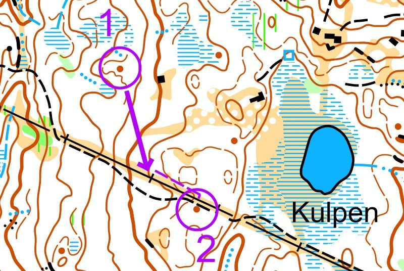 Žemėlapio fragmentas - prisirišimas prie elektros linijos