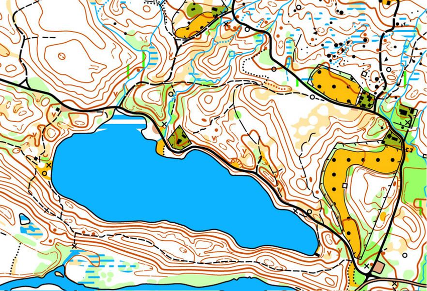 Žemėlapio fragmentas mastelyje 1:7 500