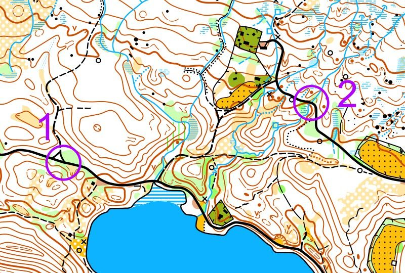 Orienteering course map